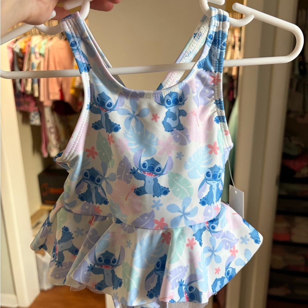Disney Blue and Pink Kids Swim One Piece